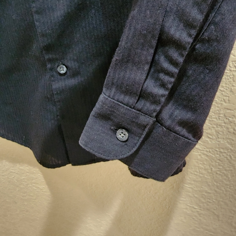 Chaps boys black button down dress shirt Size XS 6-7 - Picture 5 of 7